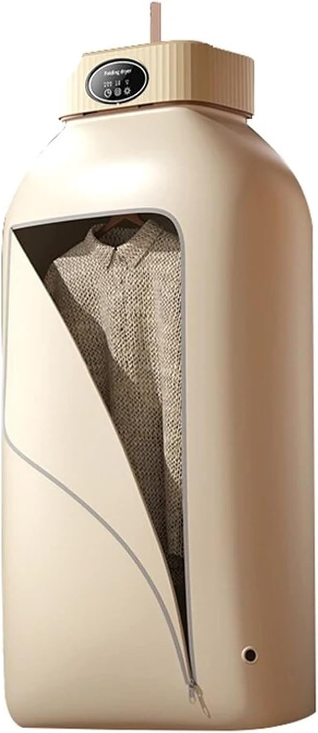 Portable Clothes Dryer, Folded Electric Clothes Dryer Smart Drying Rack Hang Ultraviolet Dryer Machine,for Travel,Apartment(White)