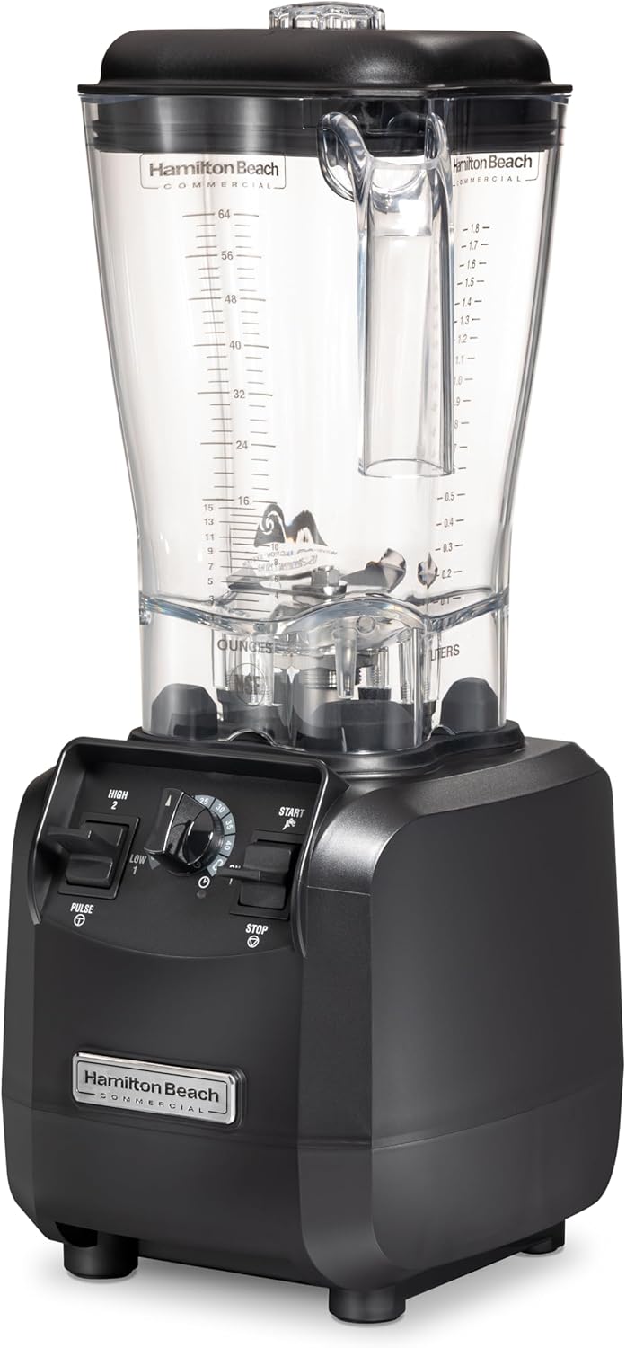 Hamilton Beach Commercial Fury High-Performance Blender, 64 Ounce / 1.8 Liter Capacity, 3 HP Motor, NSF Certified, HBH550R