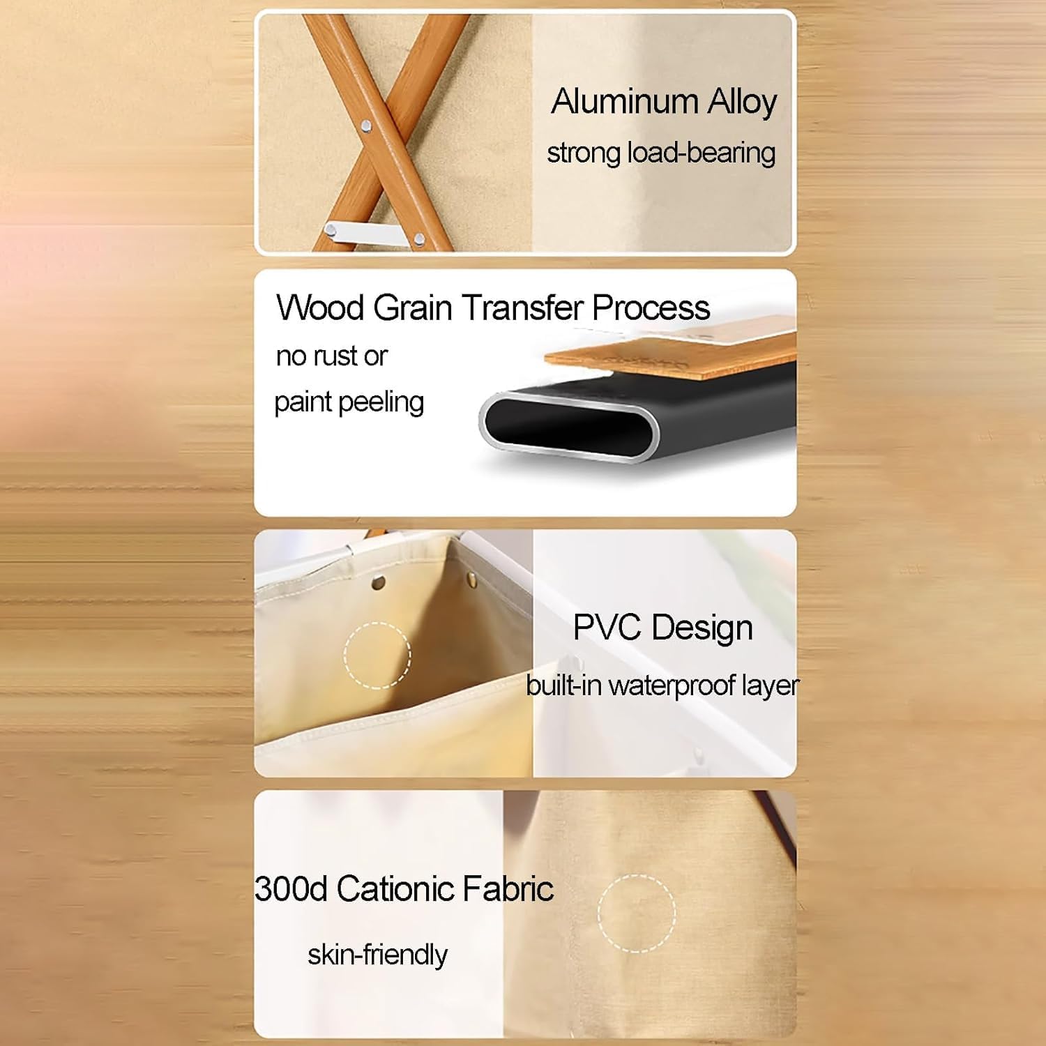 Foldable 3-Section Laundry Hamper with Wheels, Removable Machine Washable Bags, Triangular Frame Laundry Sorter(Beige)