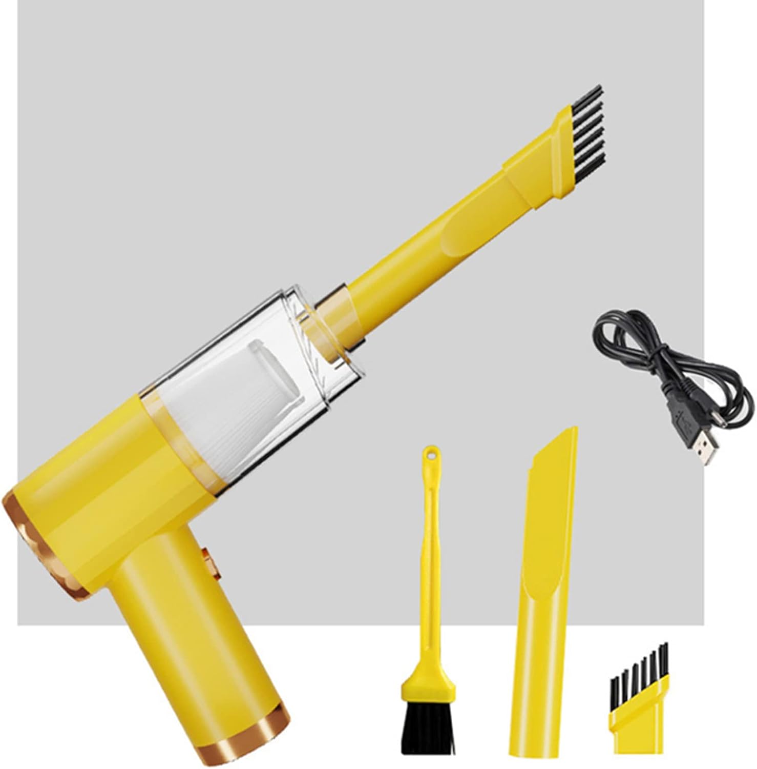 18000PA Car Wireless Vacuum Cleaner Powerful Cyclone Suction Home Portable Handheld Vacuum Cleaning Mini Cordless Vac,Yellow