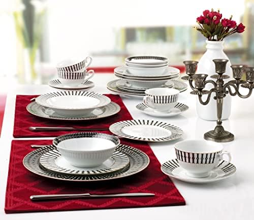 24 Piece Dinnerware Set-Fine China, Service for 4 by Lorren Home Trends