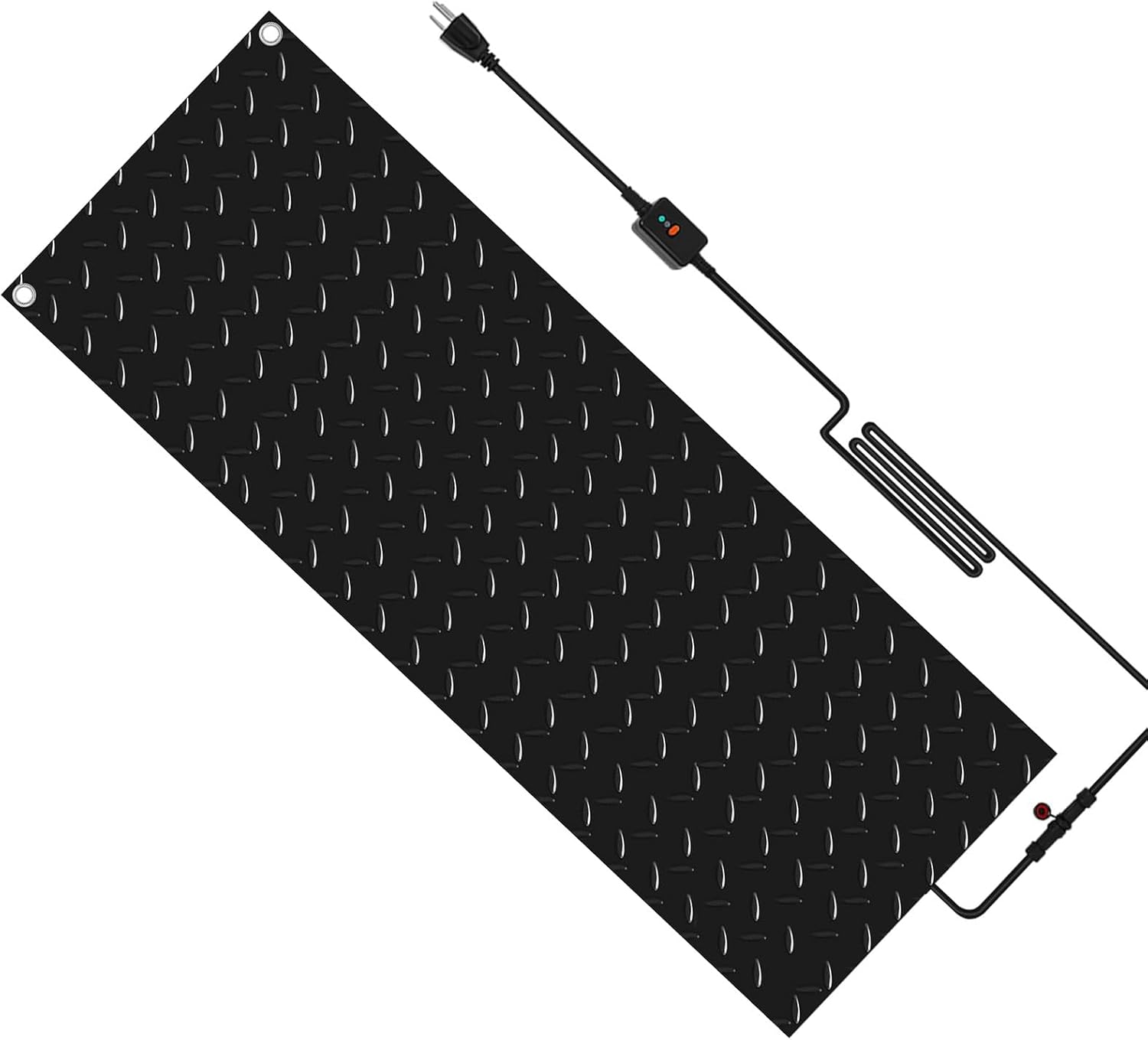 Snow Melting Mats Outdoor for Winter Entrances, No-Slip Snow and Ice Melt Heated Sidewalk Mat, Heated Driveway Mats w/Outlet Timer, for Stairs, Walkways, Doorway, Deck(1 Pcs,12