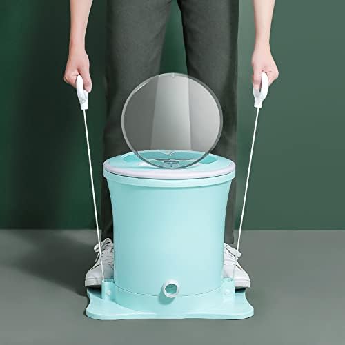 Portable Manual Dryer - Mini Hand Crank Washing Machine & Dehydrator for Camping,Electric Laundry Solution for Delicates (Green)