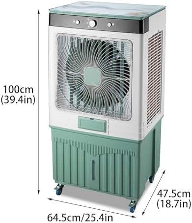 Portable Air Conditioners, Evaporative Air Cooler with 3 Wind Speed and Water Tank, Powerful Swamp Cooler for Room Office Garage Use