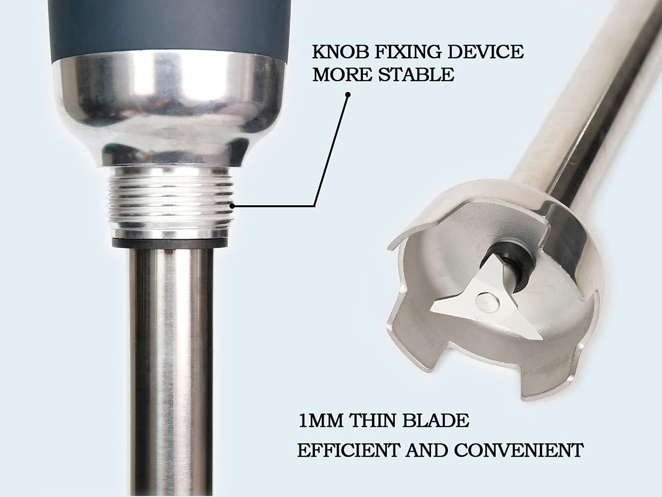 20 in Heavy Duty Immersion Blender for Kitchen Commercial Mixer Electric 500W Detachable Shaft Adjustable Variable Speed Emulsifier Blender Handheld