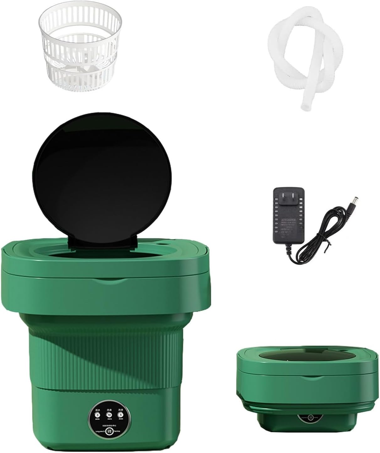 Portable Washing Machine - Foldable Mini Small Portable Washer Washing Machine with Drain Basket for Apartment, Laundry, Camping, RV, Travel, Underwear, Personal, Baby (Color : Bronze)