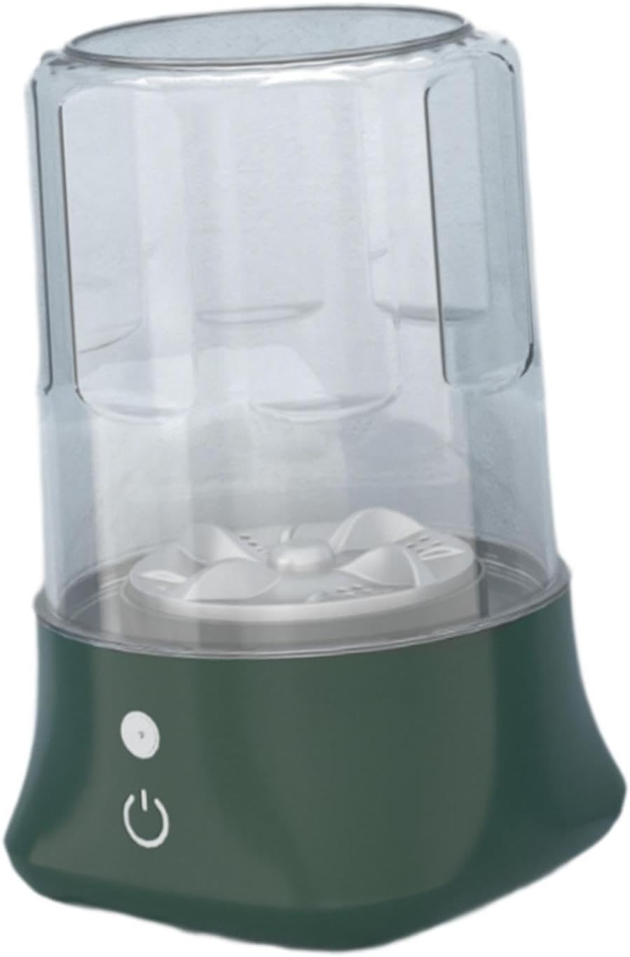 Portable Washing Machine Compact Washer USB Rechargeable Lightweight Quick Cleaning 1L Capacity for Dorm Home Camping Travel, green