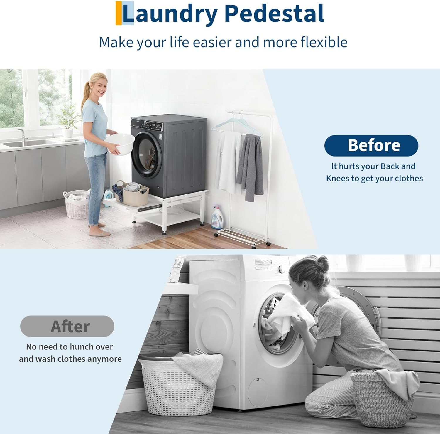 Durable Washer and Dryer Pedestal Stand – 27