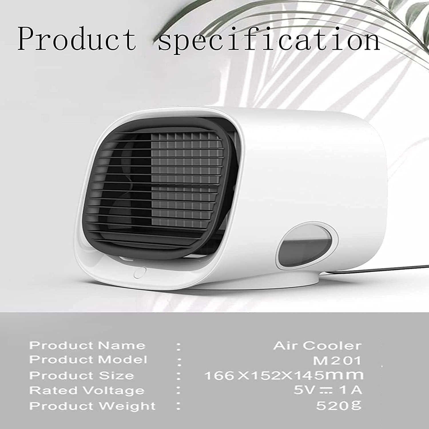 Portable Air Conditioner, Personal Air Cooler, Desktop Mini Cooling Fan for Room Home Office