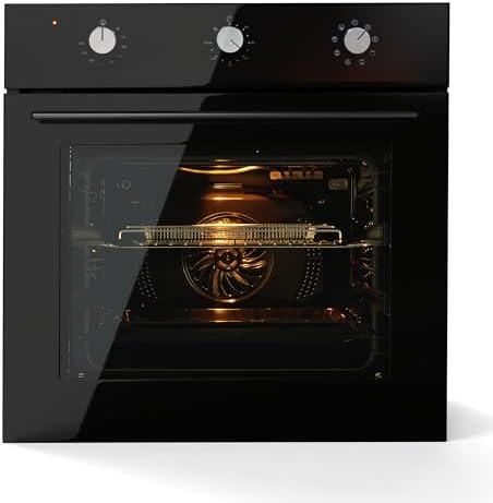 Zstar 24 Inch Single Wall Oven, 240V 3000W Built-in Electric Wall Oven with Mechanical Knobs Control, 2.5 Cu.ft Capacity, Large View Winow, Black