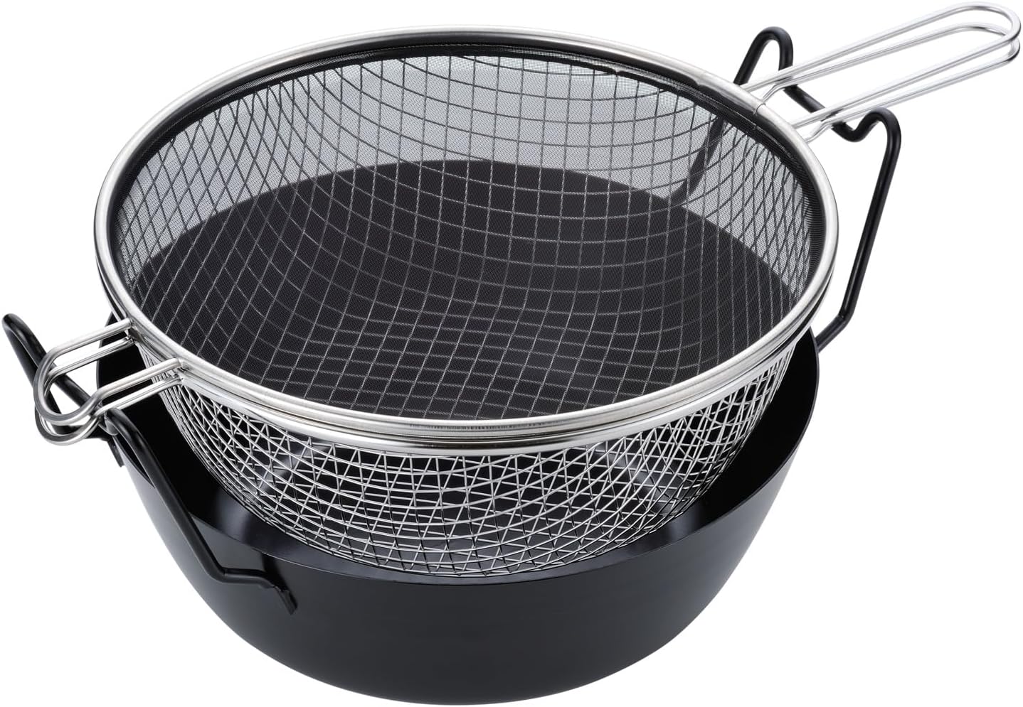 LB-099 Tsubamesanjo New Iron Frying Pot, 11.0 inches (28 cm), Set, Made in Japan