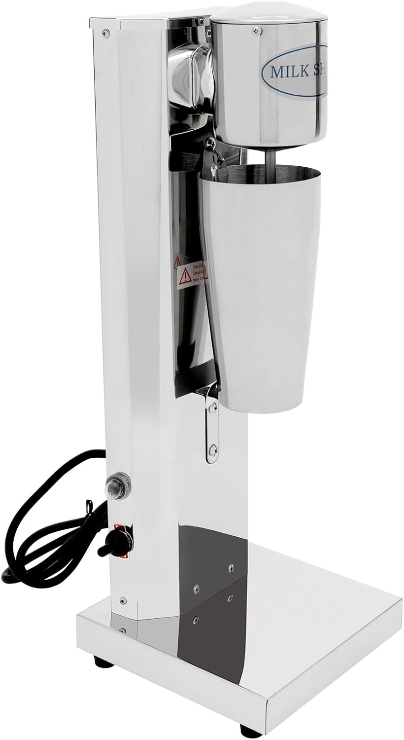 Electric Drink Mixer with Mixing Cup, 180W Commercial Milkshake Machine, 650ml Single-head Milkshake Maker, 2 Speeds Mixer Blender for Commercial and Home