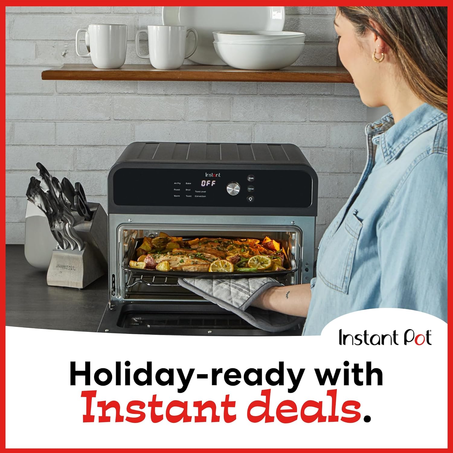Instant Pot Omni 19QT/18L Toaster Oven Air Fryer, 7-in-1 Functions, Fits 12