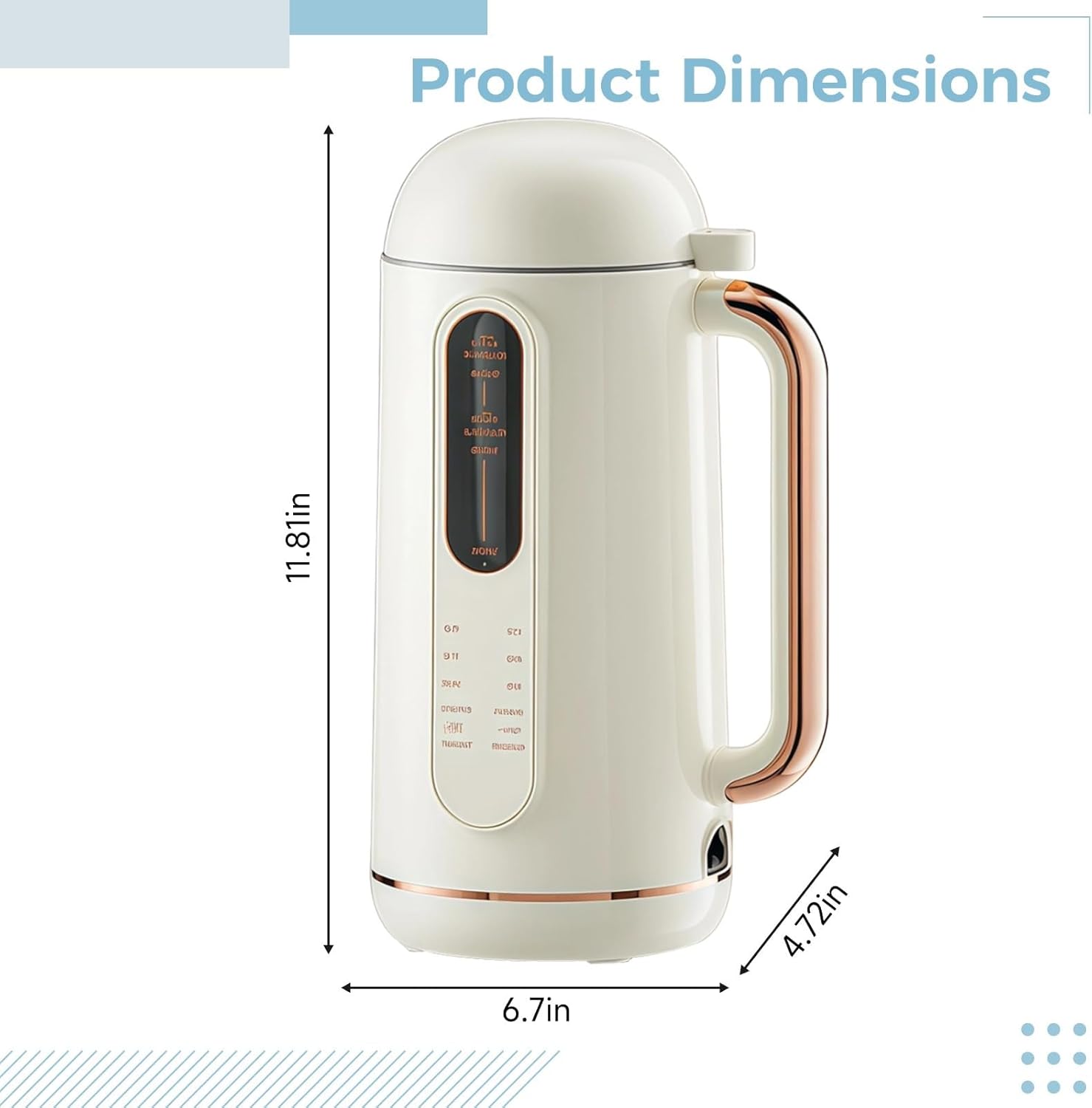 Blender Automatic Multifunctional, Soy Milk Maker Machine for Home Use, Includes Automatic Cleaning, Touch Control, Us Plug, Capacity 30.4 Fl Oz / 900 Ml for 4-5 People