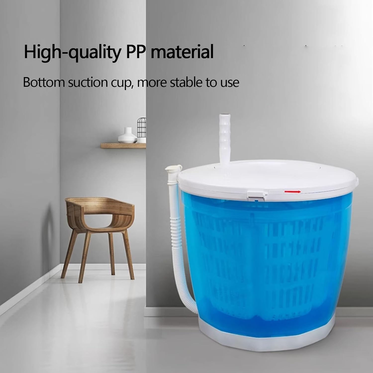 Generic Portable Manual Washing Machine for Travel Portable Hand-cranked Manual Clothes Washing Machine and Spin Dryer with Rotating Rocker Arm for Camping, Apartments