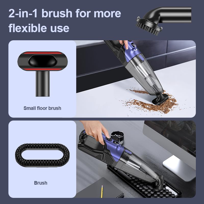 Handheld Vacuum Pet Hair Cordless 10400mah High Power Car Couch Vacuum Rechargeable Portable Hand Held Vacuum Cleaner Machine for Car Home Office & Pet
