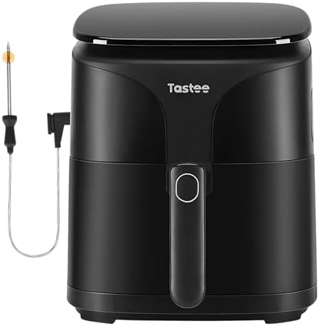 Tastee Air Fryer Lite, 8-in-1 Compact 5.5QT Oven with Single-Sensor Smart Probe, 450°F Digital Dehydrator, 24 One-Touch Presets, Dishwasher-Safe & Non-Stick Basket
