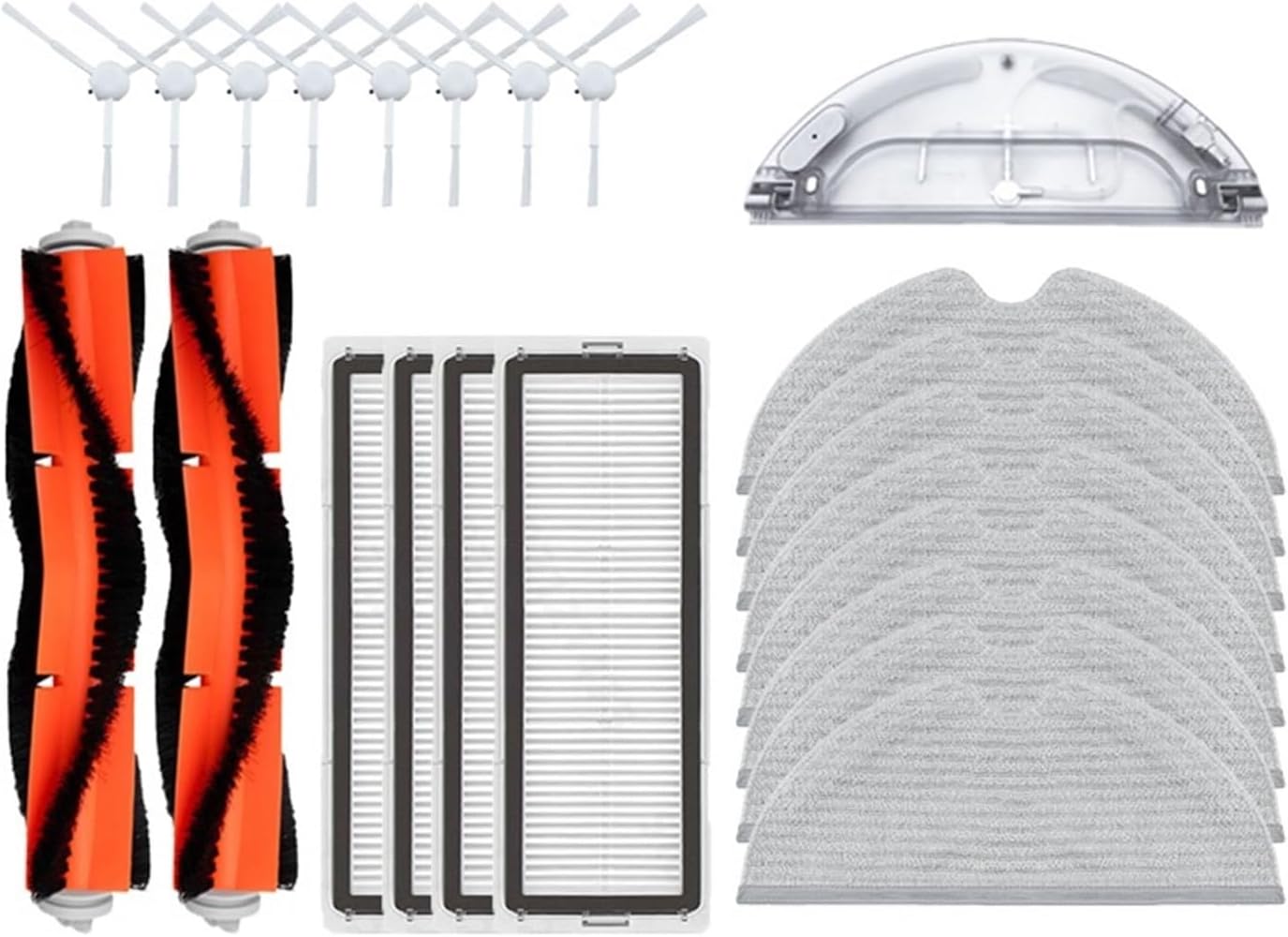 Brush Mop Cloth Robotic Vacuum Cleaner Accessories，Compatible for Xiaomi，Compatible for Mijia 1C 1T Robot Vacuum Mop，Compatible for Dreame F9 Hepa Filter Main Side(N)