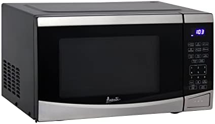 Avanti Microwave Oven 900-Watts Compact with 10 Power Levels and 6 Pre Cooking Settings, Speed Defrost, Electronic Control Panel and Glass Turntable, 0.9-Cu.Ft., Stainless Steel