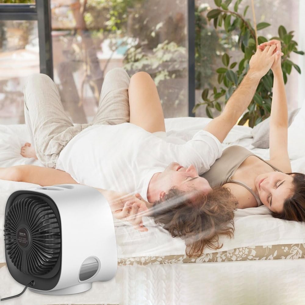Oribreeze Air Conditioning,Mini Portable Rechargeable Desktop Air Cooler with 3 Wind Speed,Multifunctional Low Noise Air Conditioner for Office,Bedroom,Shcool /1670