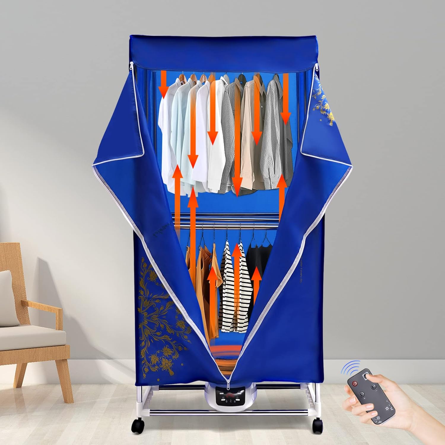 Portable Clothes Dryer, Electric Clothes Dryer Portable For Apartment Clothes Dryer Travel Dryer Machine Quick and Easy to Use Small/Compact Dryer Machine for Apartments, RV, Laundry