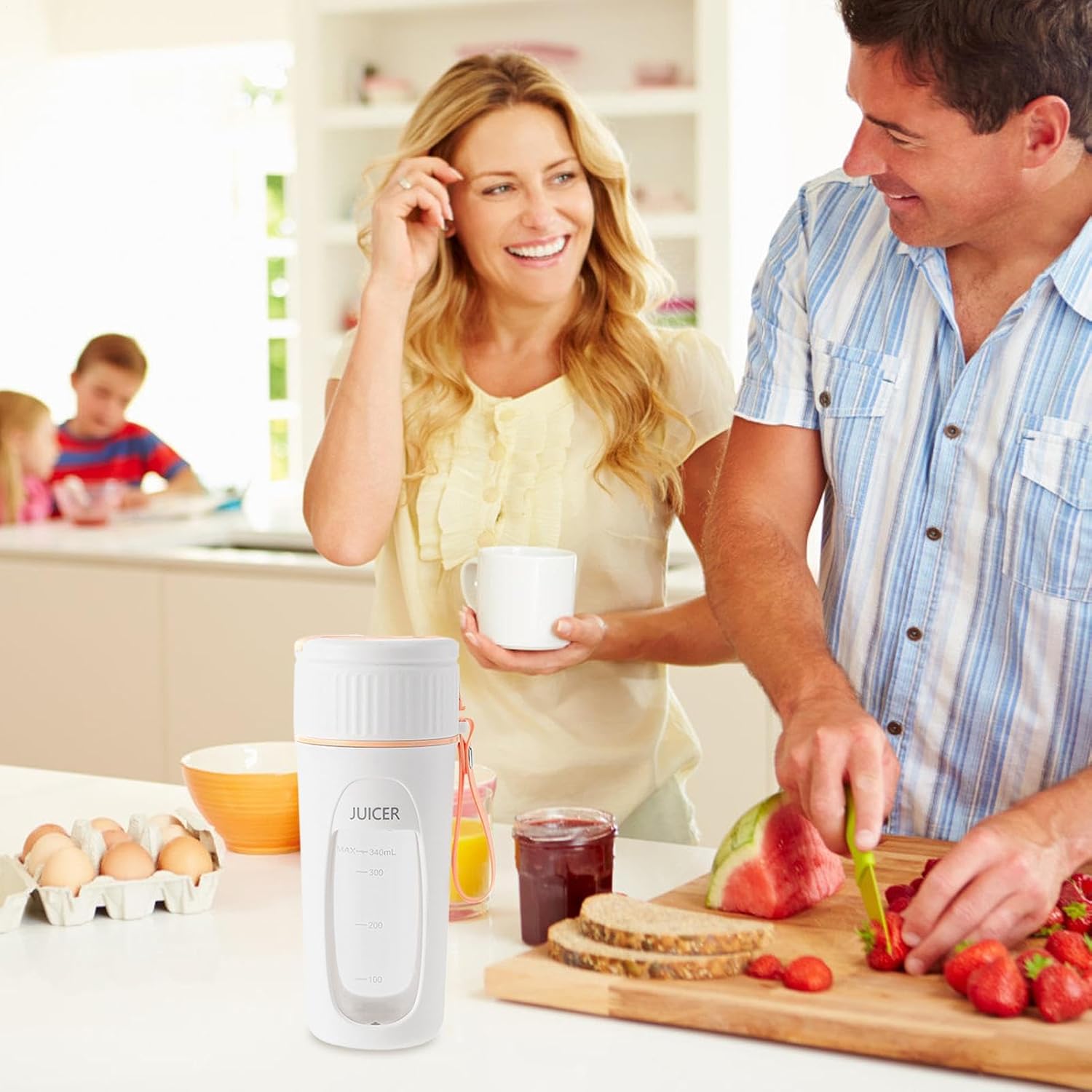 Portable Blender | Rechargeable Cordless Portable Maker | Personal Blenders Fruit Mixer Machine | for Milk Coffee Fruit Home Kitchen Office Picnic Travel Sports Outdoor Hiking Fishing