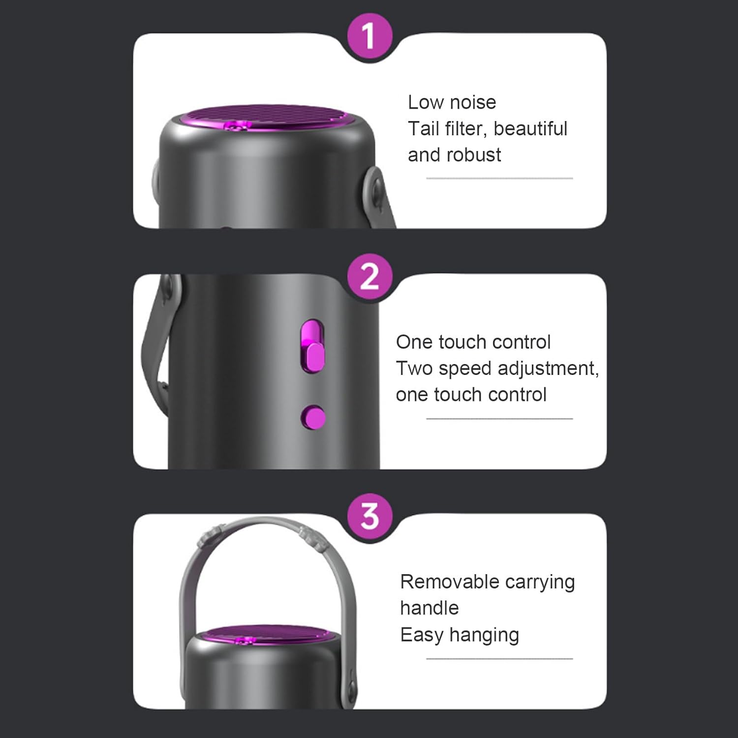 ZJchao Portable Clothes Dryer, 2 Gears Mini Laundry Dryer Low Noise Even Heating Clothes Dryer Machine Drying Device Portable Dryer Mini Dryer with Shoe Drying Tube for Apartment RV