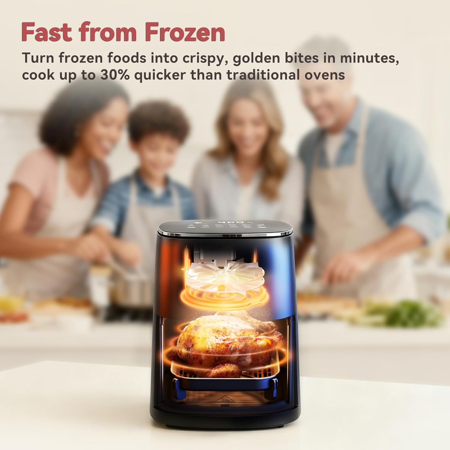 6QT Air Fryer with Viewing Window, 12 Cooking Presets, 1700W Fast & Even Cooking, Max 400℉ Crisping, Bake, Roast, Reheat & Dehydrate, Large Nonstick Basket, Dishwasher Safe