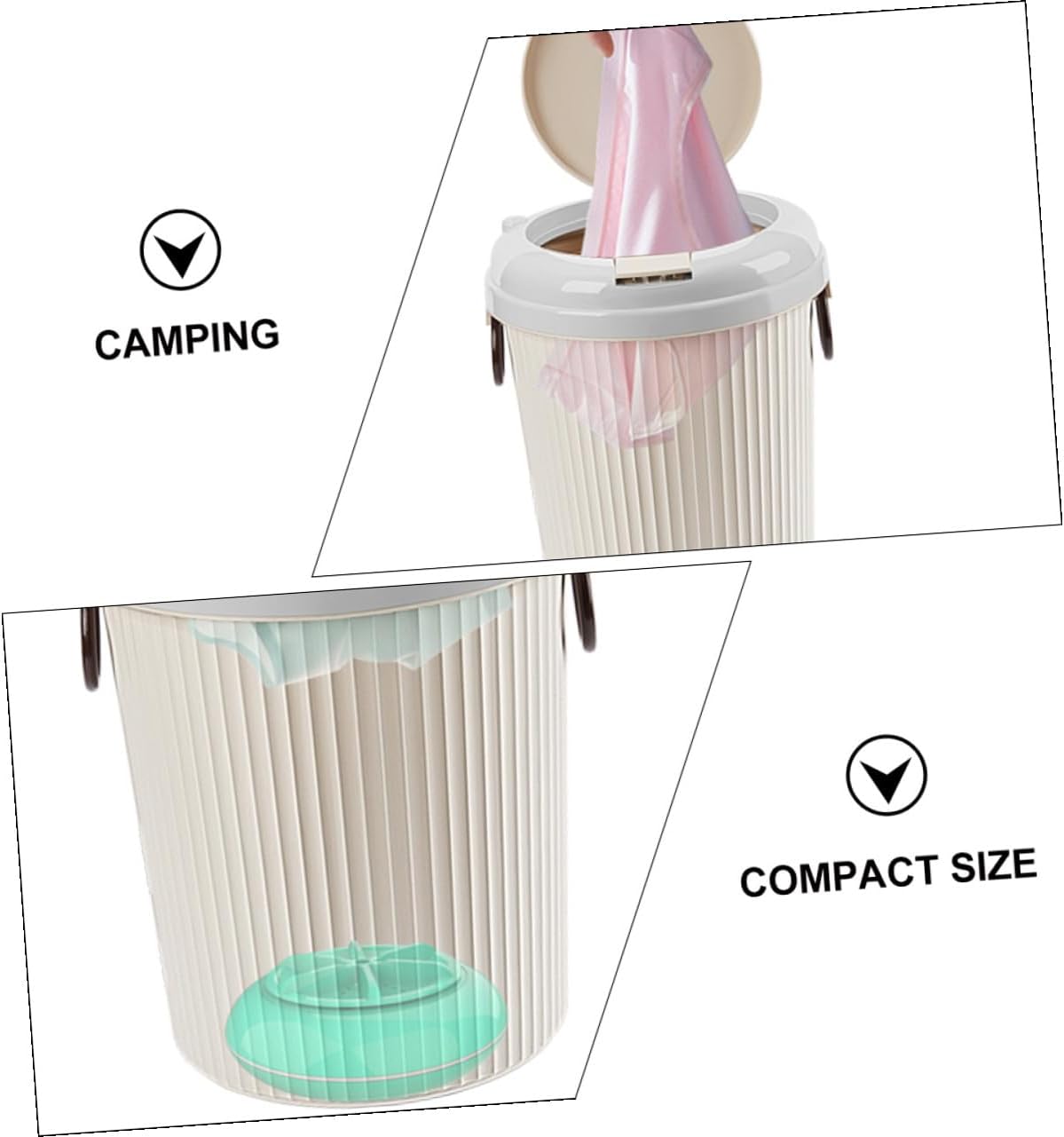 Veemoon Portable Mini Ultrasonic Washing Machine for Underwear and Clothes Compact Turbine Washer with USB Power Quick Clean Tool for Apartments Rvs and Condos Blue