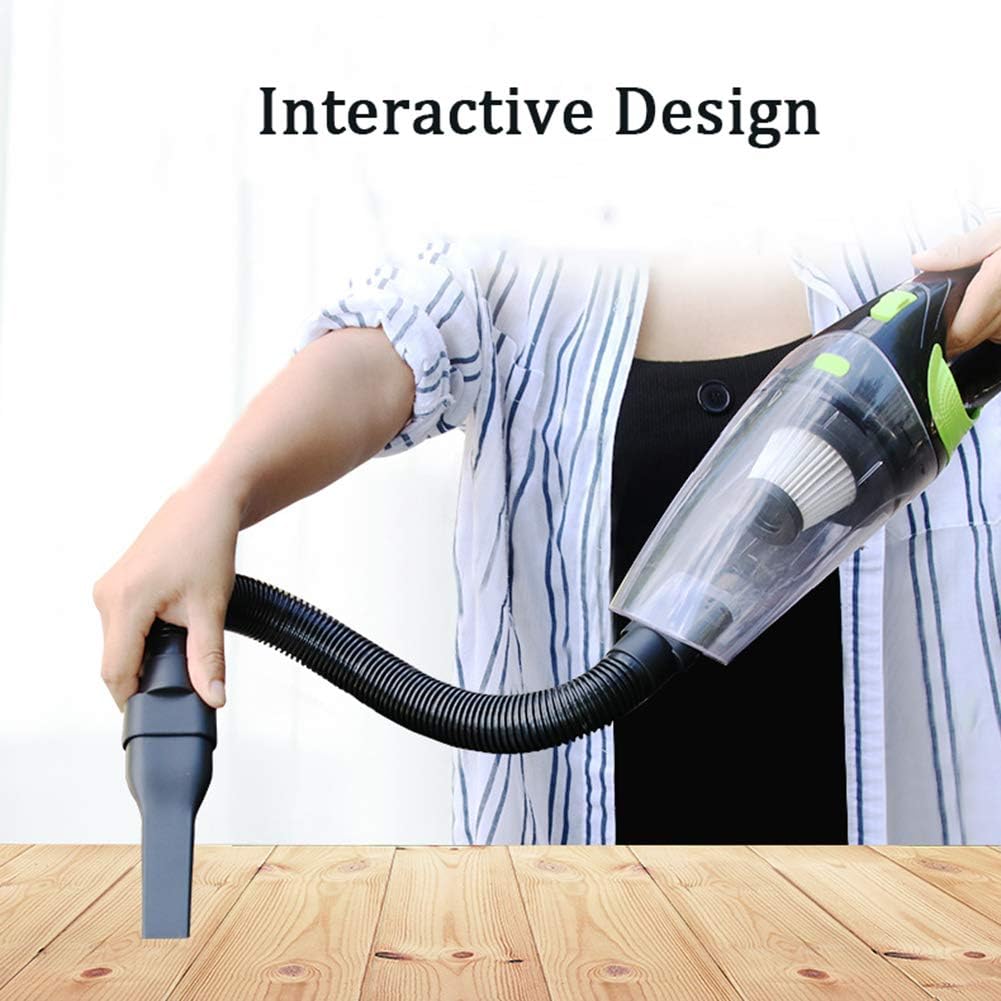 Portable Handheld Vacuum Cleaner, Rechargeable Quick USB Charge, HEPA Filter, Car Vacuum Cleaner for Pet Hair, Home,Black (Pink)