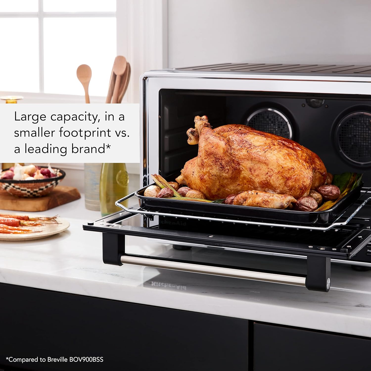 KitchenAid Dual Convection Countertop Oven with Air Fry and Temperature Probe - KCO224BM