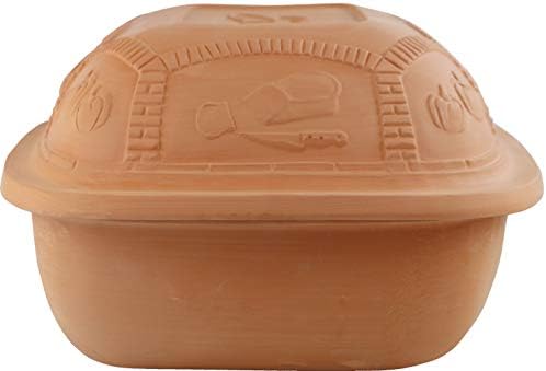 Eurita Clay Roaster, 6.25 Quart, 5.9 Litres, Non-Stick Earthenware, Toxin-Free, Healthy Clay Pot Cooking, Versatile Cooking Dutch Oven, Digital Recipe and Instructions Included