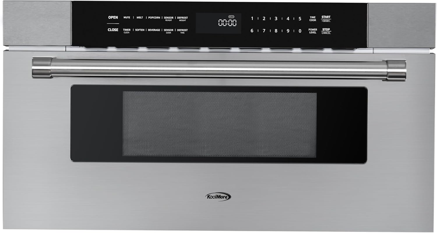 KoolMore 30 in. Microwave Drawer, 1.2 cu. ft. Capacity in Stainless-Steel (KM-MD30-SS)