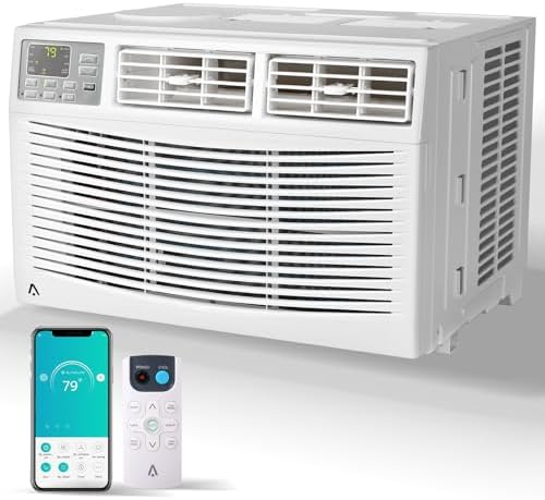GarveeHome 8000 BTUs Window Air Conditioner, Wall Mount Air Conditioner AC Window Unit for Rooms Up to 350 Sq.Ft with Remote Control, Window Mounting Kit, Window AC Unit for Apartment, Bedroom, White
