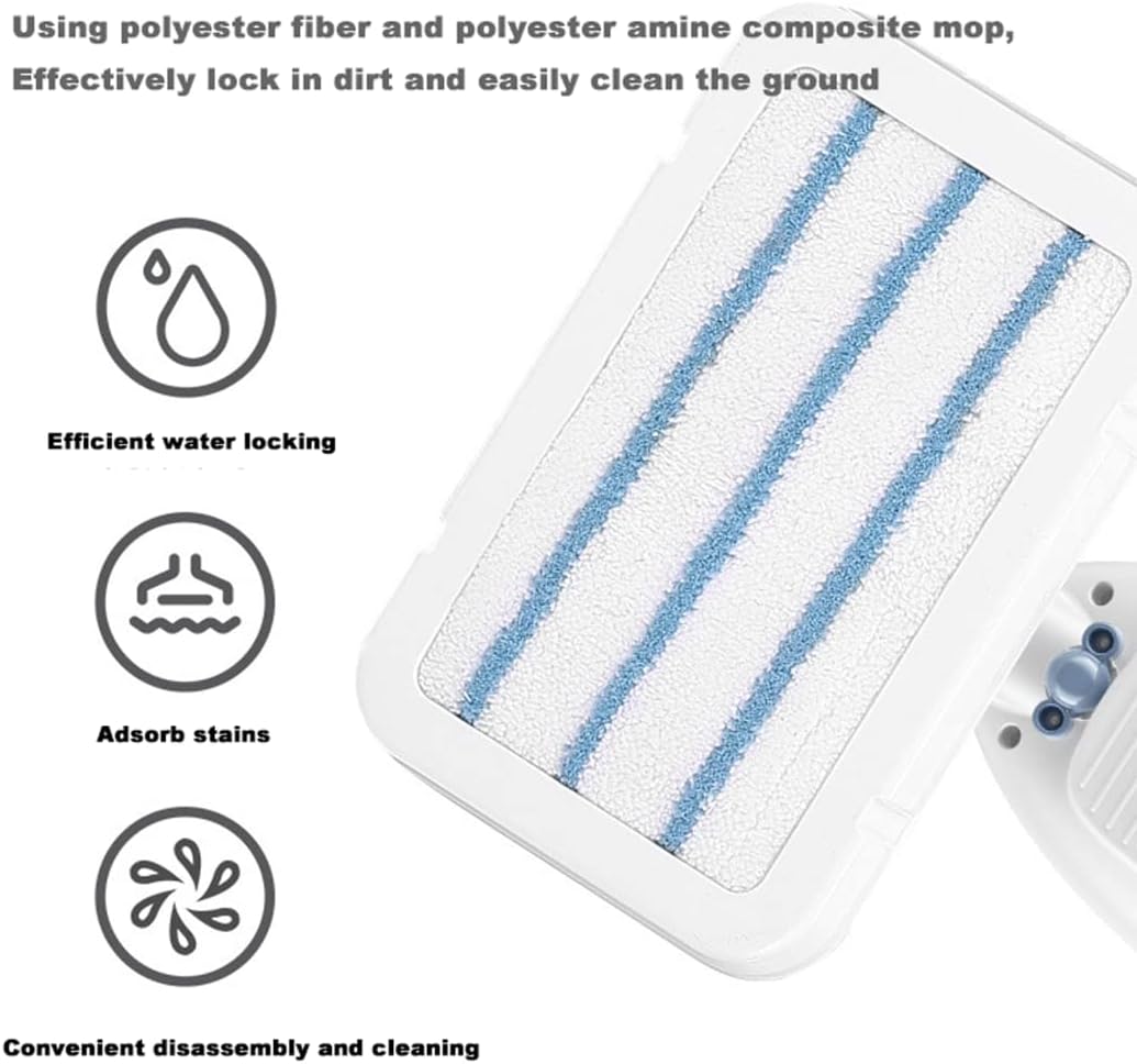 Steam Mop Cleaner with Detachable Handheld Steamer for Hardwood/Laminate Floor, Tiles and Grout, 100C High-Temperature Steam, 350ml Large Water Tank, 10m Operating Diameter