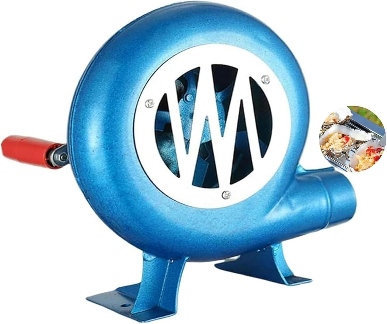 Hand Crank Blacksmith Forge Blower - Iron Gear Popcorn Fan Manual Fan, Barbecue Charcoal Grills Stove Accessories, Heavy Duty Manual Forge Blower, for Outdoor Camping Cooking BBQ Air Blower(350W)