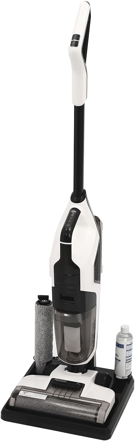 Smart Cordless Floor Cleaner, Cordless Wet Dry Vacuum Floor Cleaner and Mop, Cordless Vacuum Mop Combo, One-Step Cleaning Vacuum Mop for Hard Floors and Sticky Messes, Strong Suction