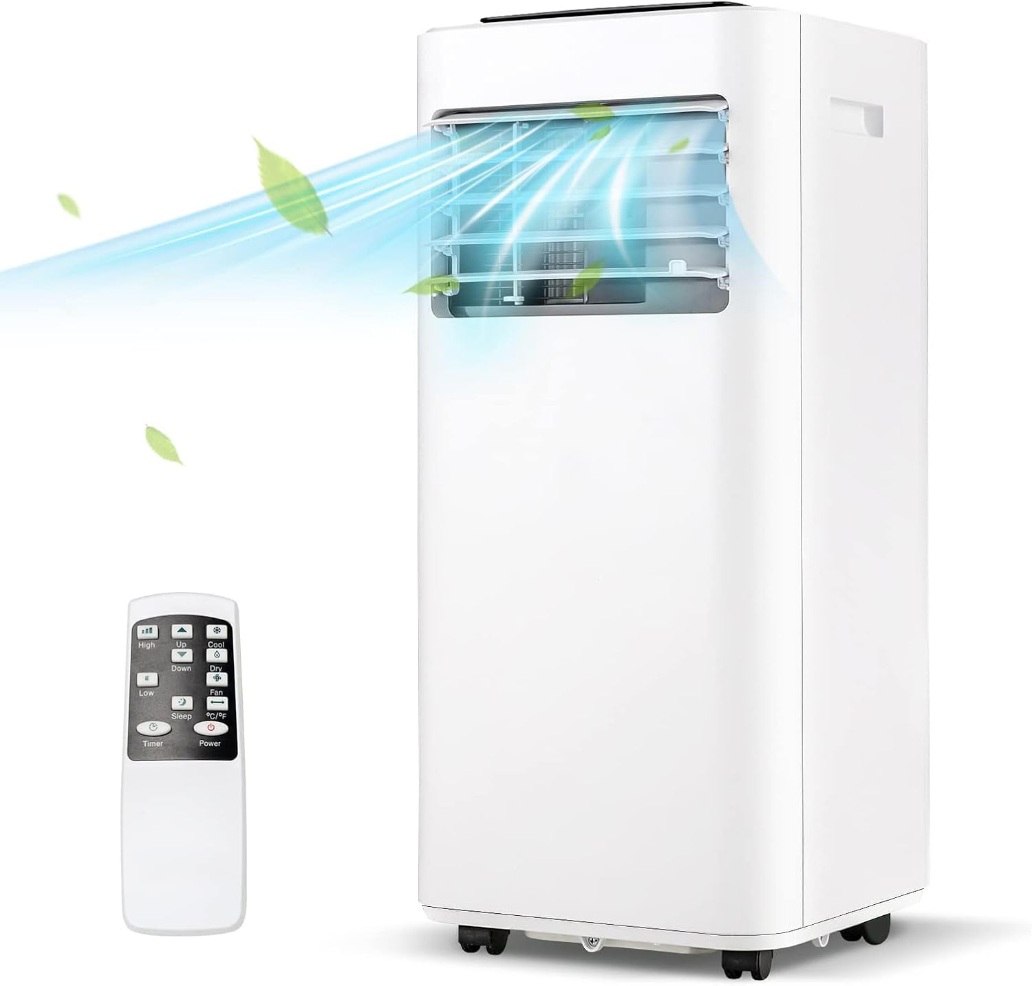 DORTALA Portable Air Conditioner 10000 BTU, 3-in-1 AC Cooling Unit with Dehumidifier, 24H Timer, Remote Control, Window Kit, Standing Air Conditioner for Home, Apartment, Dorm, Cools up to 350 Sq.Ft