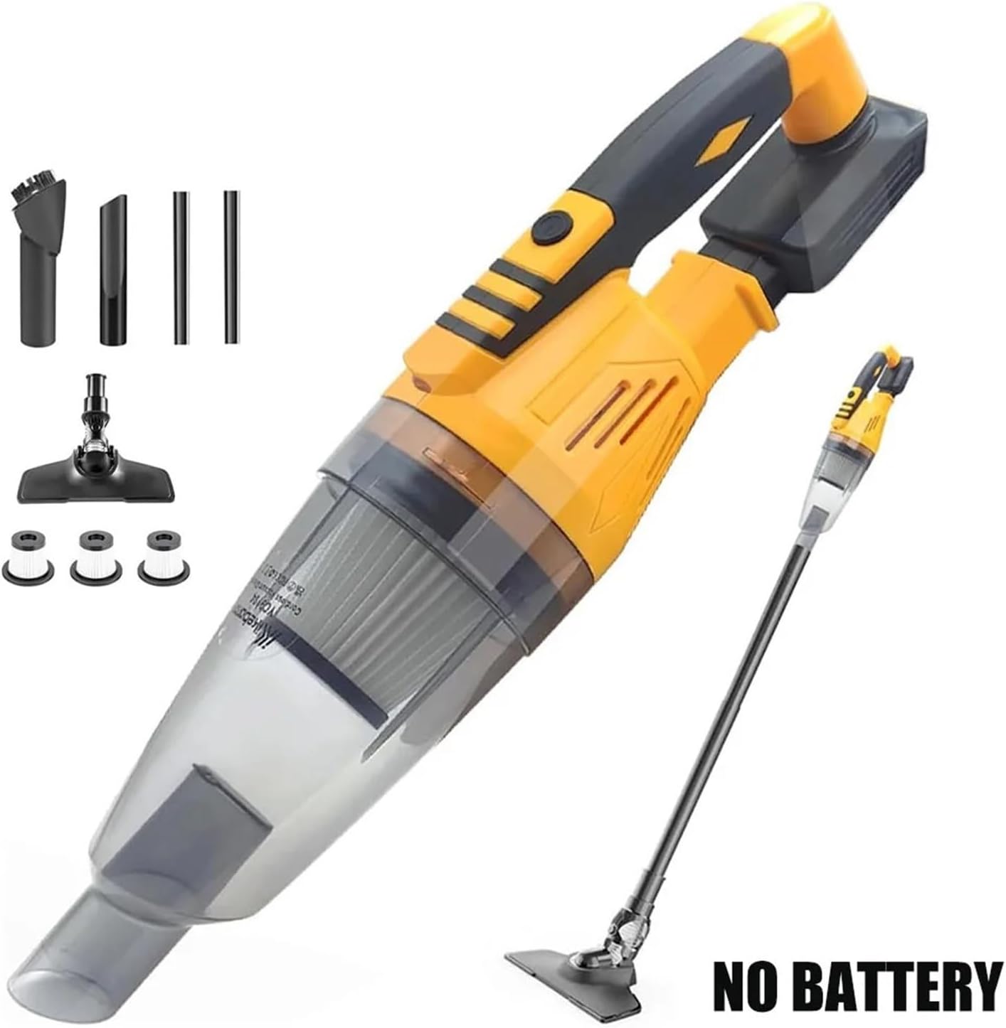 Cordless 2-in-1 Lightweight Stick Vacuum Cleaner， Compatible with DeWALT 20V/18V Battery with 2 Modes Powerful Suction