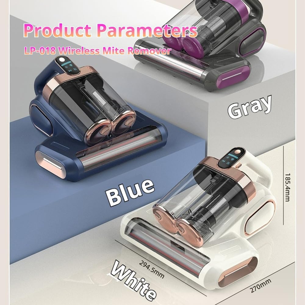 Amroo Bed Vacuum, Amroo Mattress Vacuum, with 253.7nm Uv-C Light, 16kpa Strong Suction, Hepa Filter, Effectively Clean Up Bed/Mattress/Sofa/Carpet (Yellow)