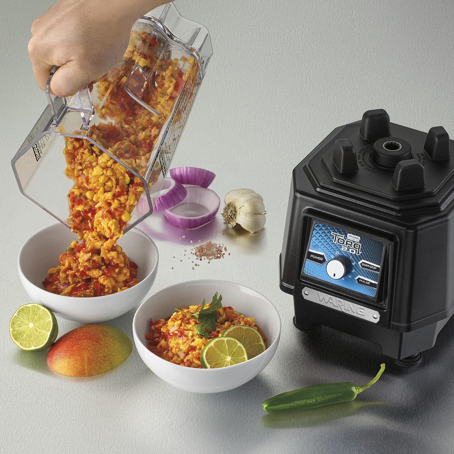 Waring Commercial 2 HP Blender,Variable Dial Controls with 48 oz. BPA-Free Copolyester Container