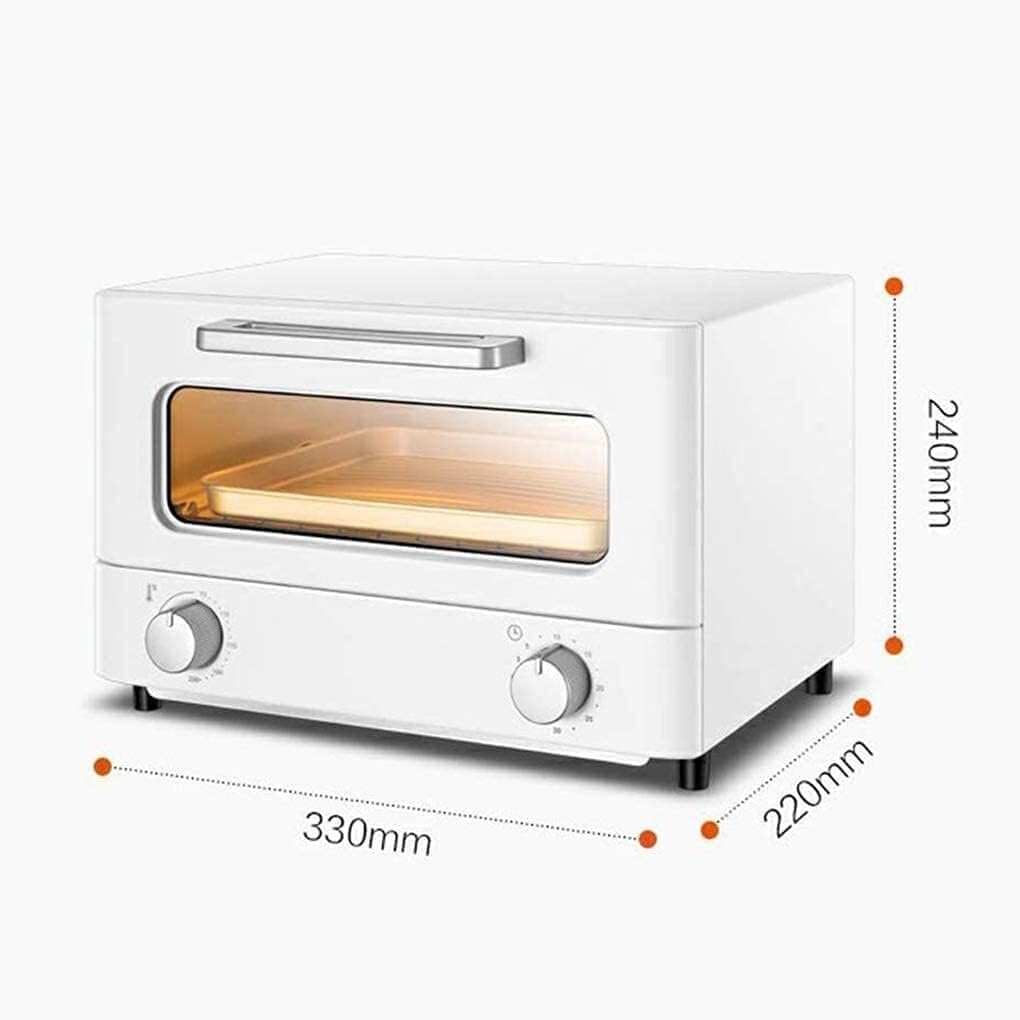 oven mini oven air fryer oven 12L Mini Oven,Electric Cooker and Grill, Home Baking Small Oven Timer Double Glass Door Top and Bottom Heat1000W Convection Countertop Toaster Oven (Blue) (White) Toast