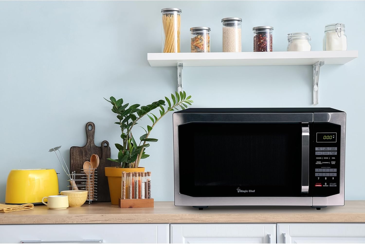 1.6 cu. ft. Countertop Microwave with Stainless Door