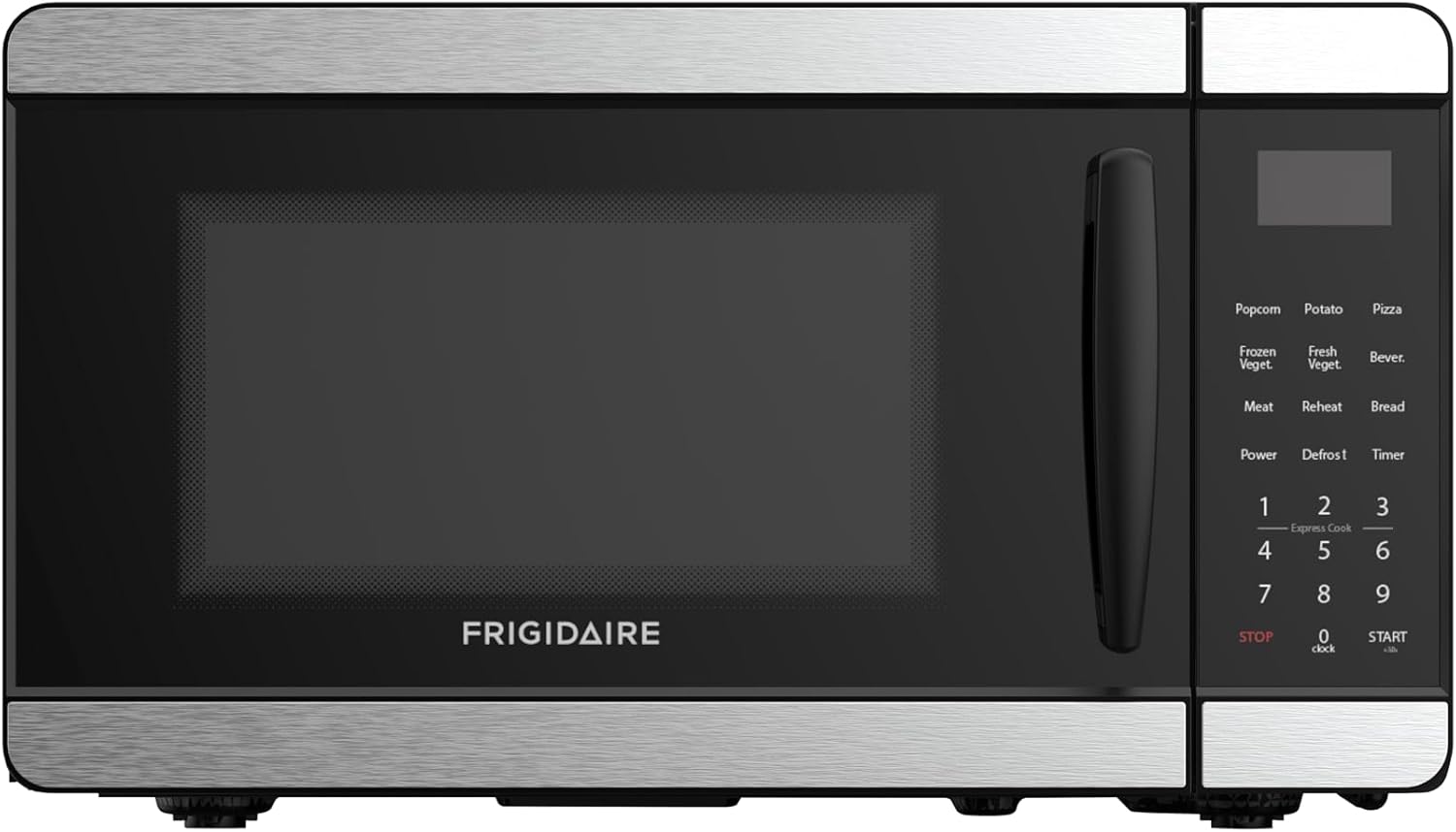 Frigidaire Countertop Microwave - Digital Control Panel - 6 Auto Cooking Settings - 10 Power Levels - Child Safety Lock - 0.7 Cu. Ft., Stainless Steel