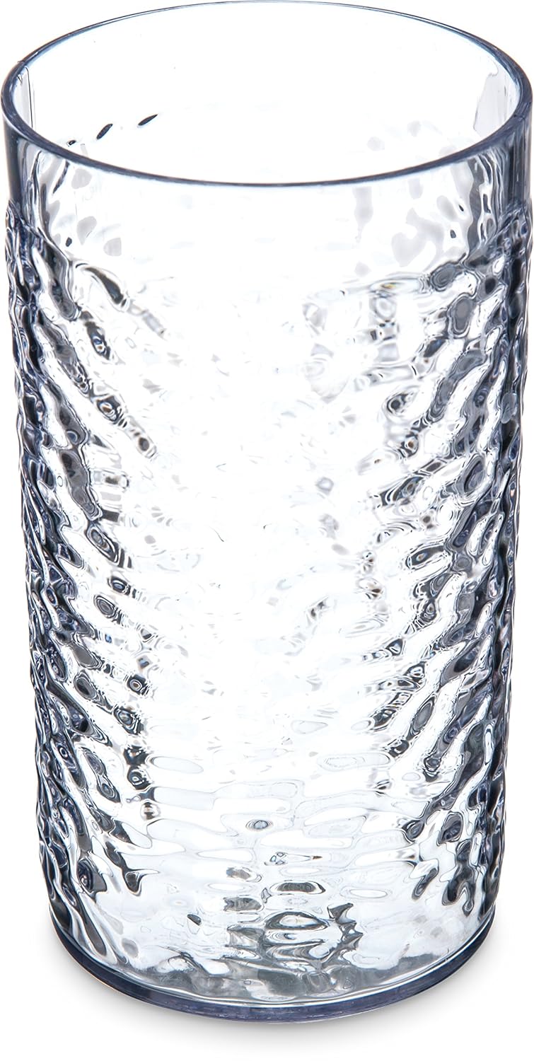 Carlisle FoodService Products 551707 Pebble Optic San Tumbler, 16.7-Ounce Capacity, Clear (Case of 24)