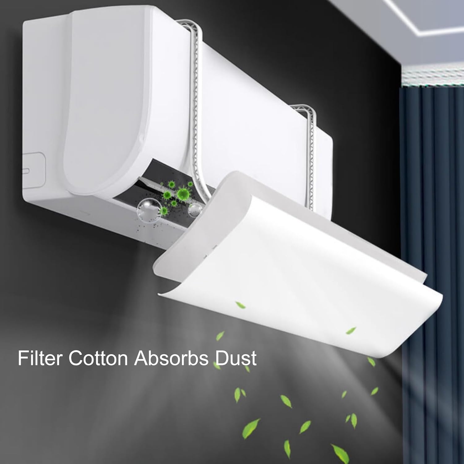 Universal Air Conditioner Deflector, Adjustable Air Conditioning Baffle, Anti-Direct Blow Baffle, Easy to Install, for Winter & Summer Use