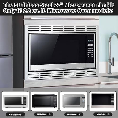 27-inch NN-TK922SS Microwave Trim Kit with 4 Strong Magnets Design - Compatible with Panasonic Microwave Oven Models Including NN-SE9-S, NN-SD9-S, NN-SN9-S