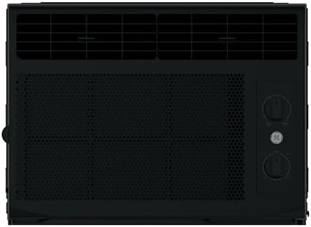 GE Window Air Conditioner Unit, 5,000 BTU for Small Rooms up to 150 sq ft. with Manual Adjustable Fan and Cooling Settings, Perfect for Bedroom or Living Room, Easy Install Kit Included, Black