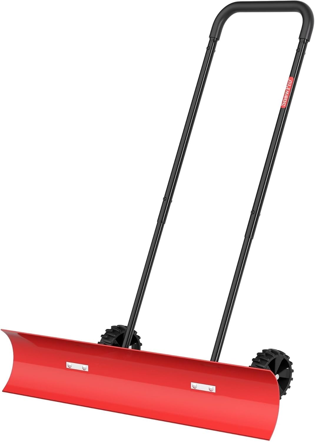 38-inch Snow Shovel with Wheels and A Beveled Blade for Efficient Snow Removal, for Doorways and Sidewalks