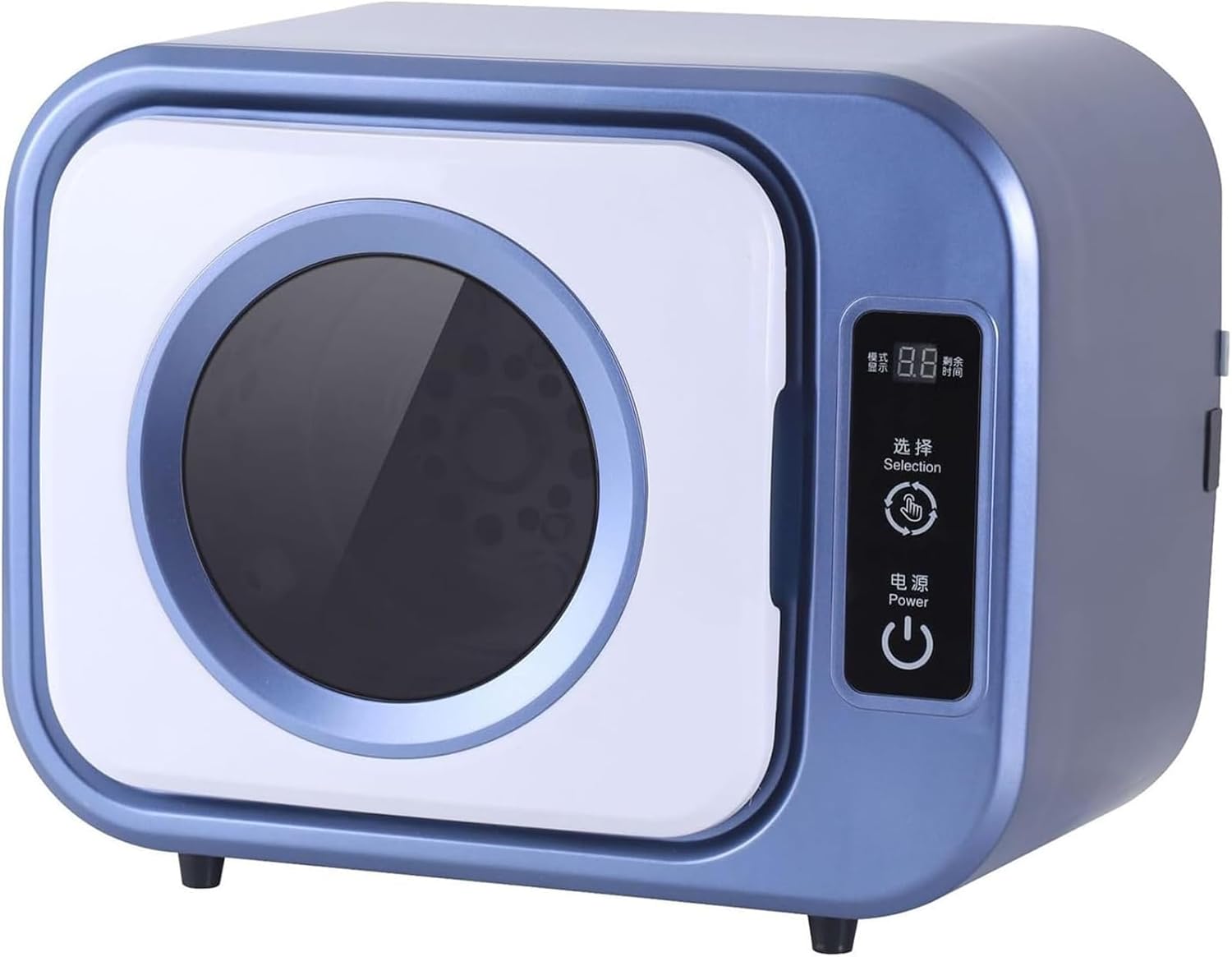 McbeAn Small Tumble Dryer, Mini Electric Clothes Dryer, Quick Drying in 30 Minutes, 3 Gear Adjustment, Dry Clothes Capacity 1kg, 3D Drying, with Stainless Steel Tub, for Apartment, Home, Dorm